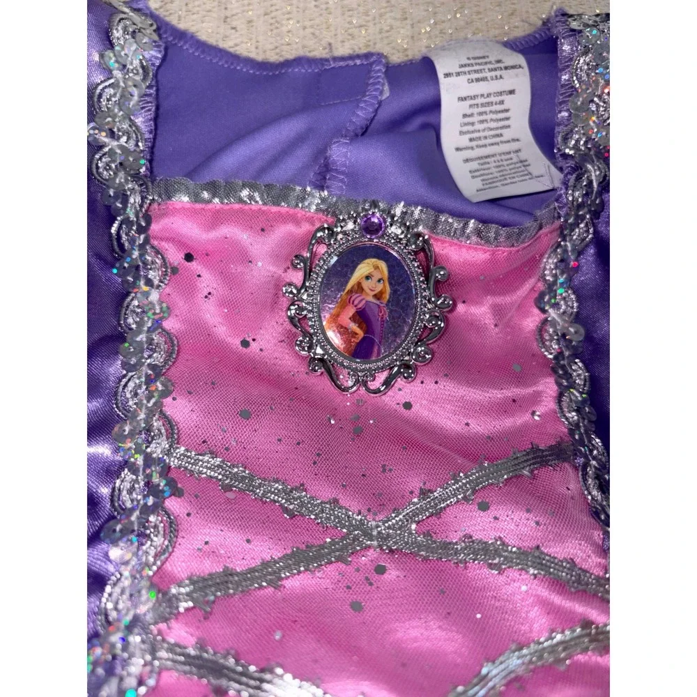 Disney Rapunzel Tangled Costume Dress age 4-6X Purple Pink new Character Cameo
